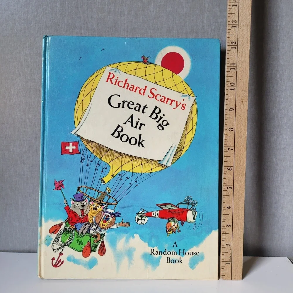 Vintage‎ Richard Scarry's Great Big Air Book 1971 Random House Edition F1